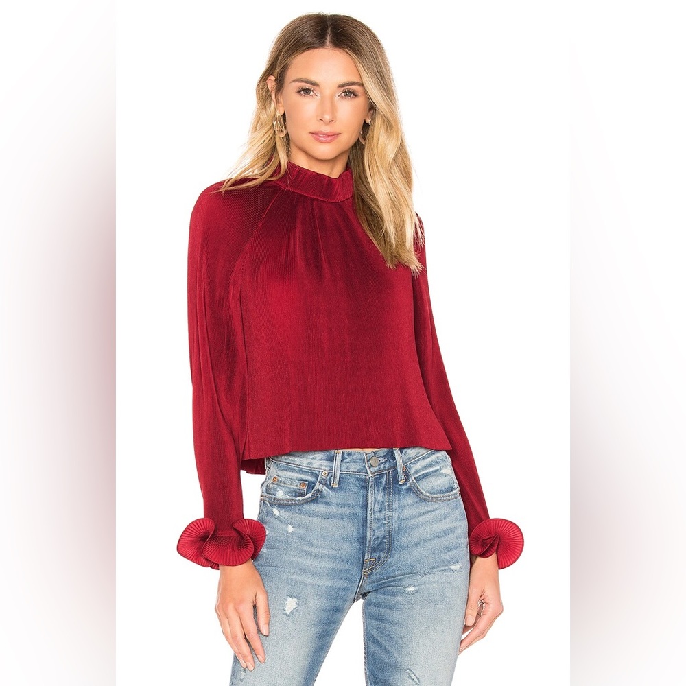 NWT Tibi Pleated Cropped Top Blouse